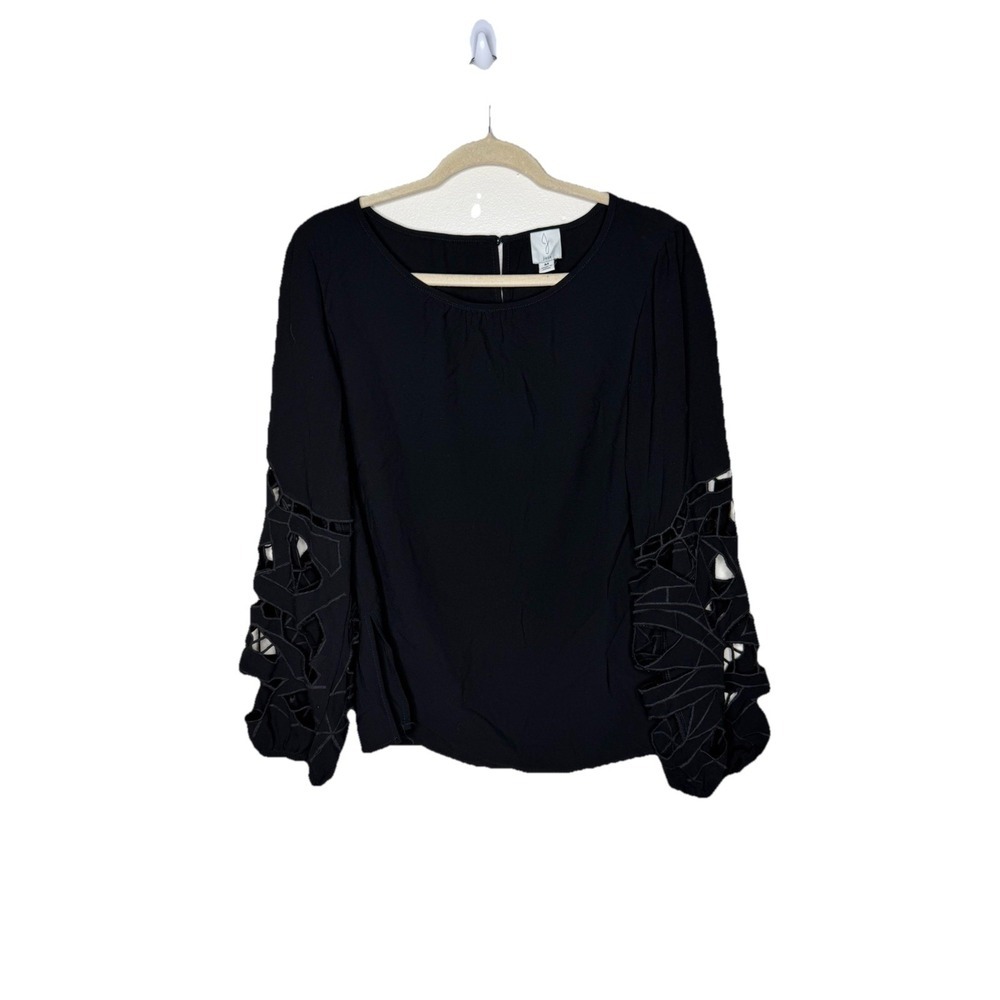 Joie Black Blouse with Cutout Detail Sleeves Size Medium